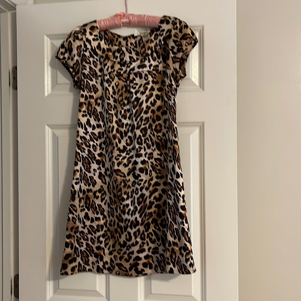 Leopard dress silky material